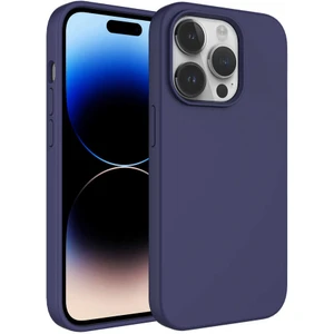 Case 4U Apple iPhone 14 Pro Max Kılıf 3D Lansman Silinebilir Yüzey Sert Kivi Kapak Lacivert
