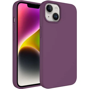 Case 4U Apple iPhone 14 Kılıf 3D Lansman Silinebilir Yüzey Sert Kivi Kapak Mor