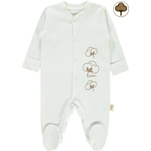 Civil Baby Bebek Organik Patikli Tulum 0-3 Ay Ekru