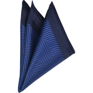 Desenli Lacivert Yaka Mendili