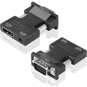 Ses Destekli HDMI Dişi To VGA Erkek Çevirivi Dönüştürücü