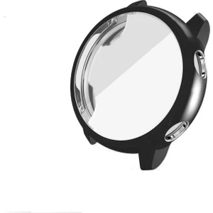 Samsung Active 2 44 mm ile Uyumlu Tam Kaplama Silikon Koruyucu Kılıf (Siyah)