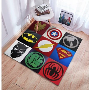 Nesa_Decor Süper Kahramanlar Hd Kalite Oyun Odası Sinema Halısı
