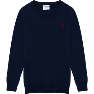 U.S. Polo Assn. Erkek Çocuk Lacivert Triko Kazak 50257649-VR033