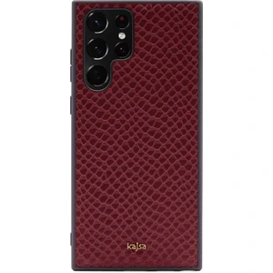 Galaxy S22 Ultra Kılıf Kajsa Pearl Pattern Hakiki Deri Kapak
