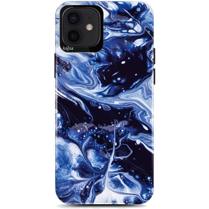 Apple iPhone 12 Kılıf Ebru Desenli Kajsa Lava Kapak