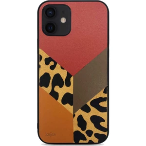 Apple iPhone 12 Kılıf Kajsa Glamorous Serisi Leopard Combo Kapak