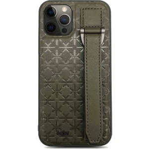 Apple iPhone 12 Pro Max Kılıf Kajsa Neo Clasic Serisi Mono K Strap Kapak