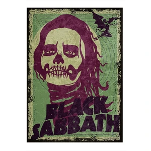 Black Sabbath Metal Müzik Desenli Ahşap Tablo