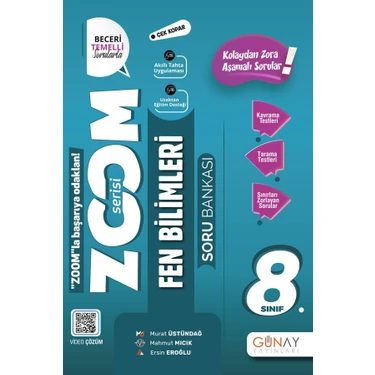 Günay Yayınları 8. Sınıf LGS Zoom Fen Bilimleri Soru Bankası - 8 Zoom Ciltsiz