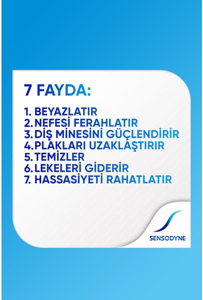 Sensodyne Tam Koruma Beyazlatıcı Diş Macunu 50 ml x 3 Adet