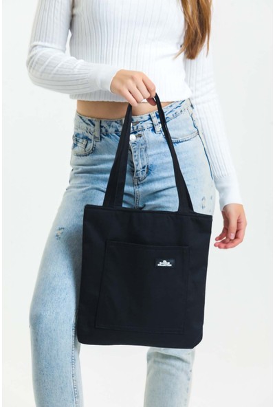 She-Vo 2 Bölmeli Fermuarlı Kol ve Omuz Çantası Tote Bag Lifestyle Çanta 35*35 cm Çanta