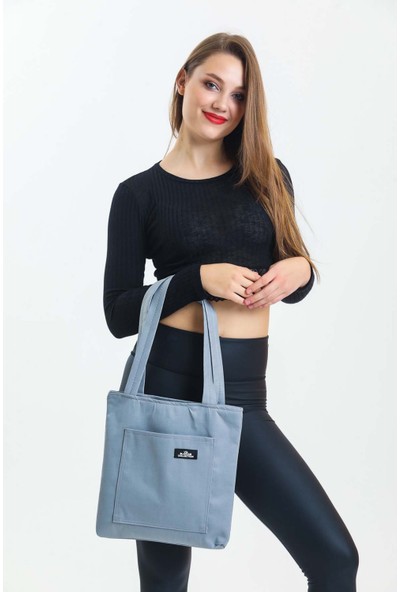 She-Vo 2 Bölmeli Fermuarlı Kol ve Omuz Çantası Tote Bag Lifestyle Çanta 35*35 cm Çanta