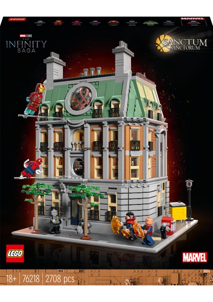 Marvel Sanctum Sanctorum 76218 - Yetişkin Model Severler için Koleksiyonluk Doctor Strange Modüler Yapım Seti (2708 Parça)