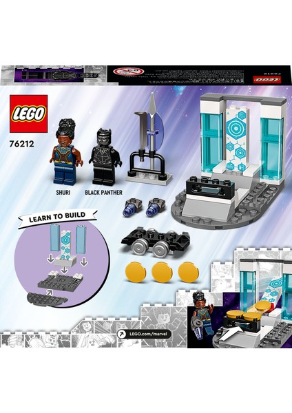 LEGO® Marvel Shuri'nin Laboratuvarı 76212 - 4 Yaş ve Üzeri Çocuklar için Black Panther Oyuncak Yapım Seti (58 Parça)