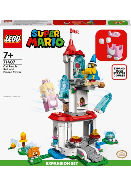 LEGO Super Mario# Cat Peach Kostümü ve Donmuş Kule Ek Macera Seti 71407 (494 Parça)