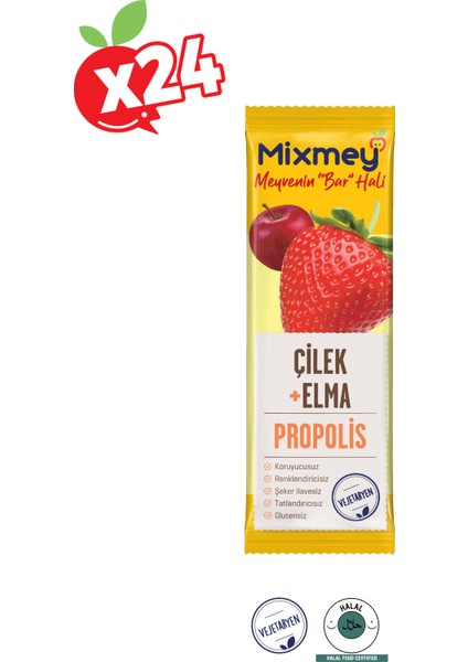 Bee Elma Çilek Propolis 25 gr 24'lü