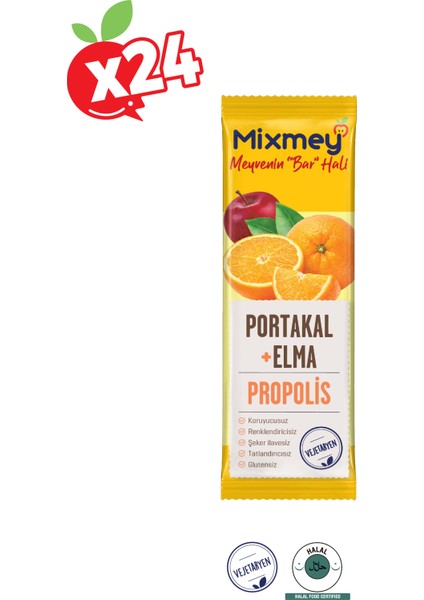 Bee Elma Portakal Propolis 25 gr (24 Lü)