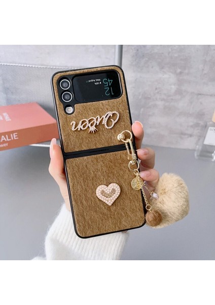 Samsung Galaxy Z Flip 3 Kendin Yap Aşk Peluş Kolye Cep Telefonu Kılıfları (Yurt Dışından) indirimleri