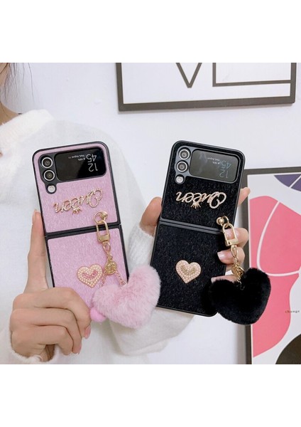 Samsung Galaxy Z Flip 4 Kendin Yap Aşk Peluş Kolye Cep Telefonu Kılıfları (Yurt Dışından) fiyatları