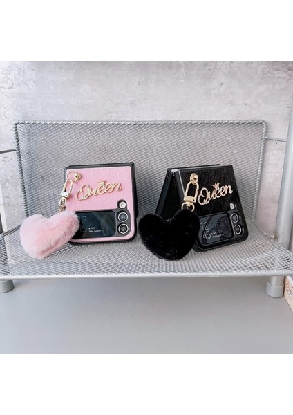 Samsung Galaxy Z Flip 4 Kendin Yap Aşk Peluş Kolye Cep Telefonu Kılıfları (Yurt Dışından) modelleri