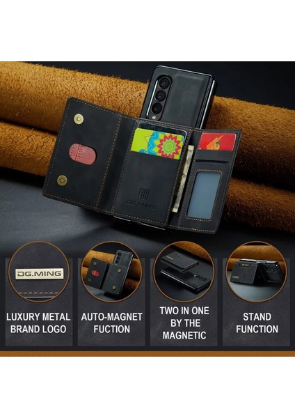 For Samsung Galaxy Z Fold 3 Magnetik Saçmalık Cüzdanı Cep Telefonu Kılıfları (Yurt Dışından)
