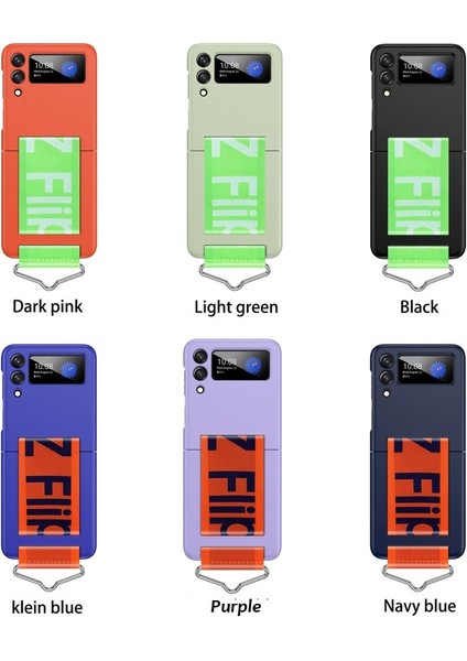For Samsung Galaxy Z Flip 4 Macaroon Kıpırdama Sağ Plastik Cep Telefonu Kılıfları Kılıflar (Yurt Dışından) fırsatları