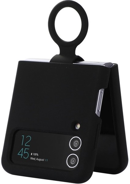 Z Flip 3 Case İçin Samsung Galaxy Z Flip 3 Parmak Yüzükü Liquid Silica Gel silicone Koruma Mobil Telefon Davaları Cep Telefonu Kılıfları (Yurt Dışından)