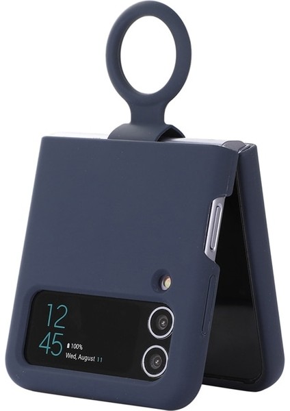 Z Flip 3 Case İçin Samsung Galaxy Z Flip 3 Parmak Yüzükü Liquid Silica Gel silicone Koruma Mobil Telefon Davaları Cep Telefonu Kılıfları (Yurt Dışından)