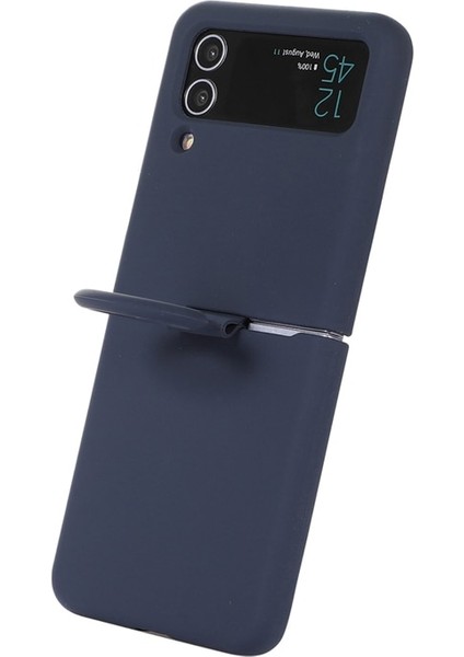 Z Flip 3 Case İçin Samsung Galaxy Z Flip 3 Parmak Yüzükü Liquid Silica Gel silicone Koruma Mobil Telefon Davaları Cep Telefonu Kılıfları (Yurt Dışından) fırsatları