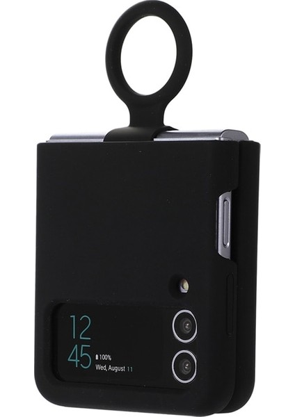 Z Flip 4 Case İçin Samsung Galaxy Z Flip 4 Parmak Yüzükü Liquid Silica Gel silicone Koruma Mobil Telefon Davaları Cep Telefonu Kılıfları (Yurt Dışından) fiyatları