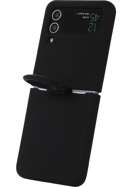 Z Flip 4 Case İçin Samsung Galaxy Z Flip 4 Parmak Yüzükü Liquid Silica Gel silicone Koruma Mobil Telefon Davaları Cep Telefonu Kılıfları (Yurt Dışından) fırsatları