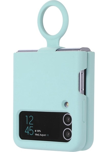 Z Flip 4 Case İçin Samsung Galaxy Z Flip 4 Parmak Yüzükü Liquid Silica Gel silicone Koruma Mobil Telefon Davaları Cep Telefonu Kılıfları (Yurt Dışından) fiyatları
