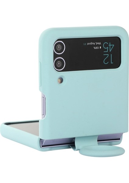 Z Flip 4 Case İçin Samsung Galaxy Z Flip 4 Parmak Yüzükü Liquid Silica Gel silicone Koruma Mobil Telefon Davaları Cep Telefonu Kılıfları (Yurt Dışından) modelleri