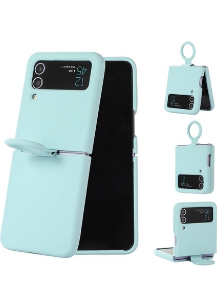 Z Flip 4 Case İçin Samsung Galaxy Z Flip 4 Parmak Yüzükü Liquid Silica Gel silicone Koruma Mobil Telefon Davaları Cep Telefonu Kılıfları (Yurt Dışından) indirimleri