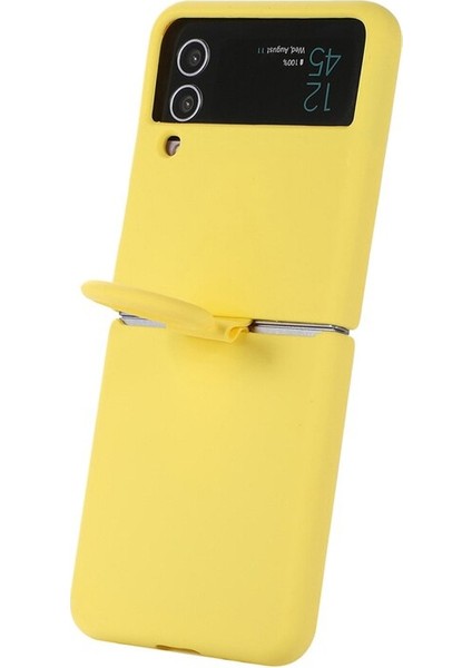 Z Flip 4 Case İçin Samsung Galaxy Z Flip 4 Parmak Yüzükü Liquid Silica Gel silicone Koruma Mobil Telefon Davaları Cep Telefonu Kılıfları (Yurt Dışından) fırsatları