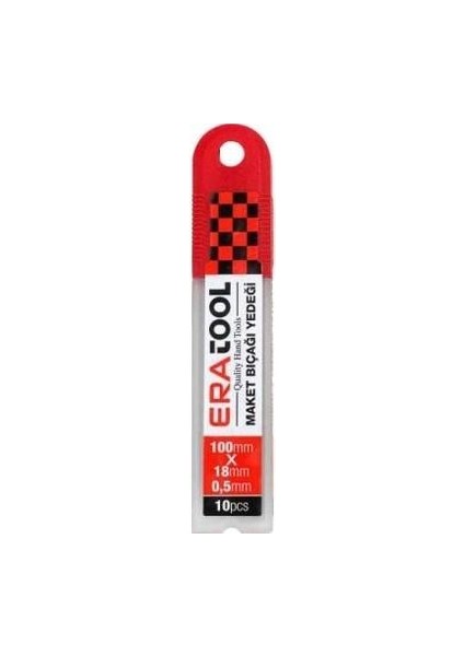 Falçata Maket Bıçağı Yedek Ağzı 100 mm x 18 mm x 0,5 mm 10 Adet