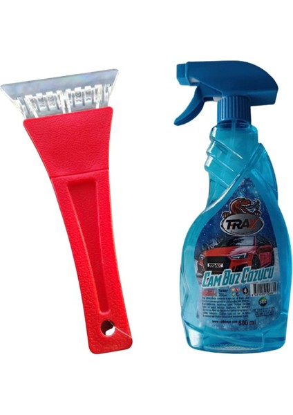 Oto Cam Buz Çözücü Sprey 500 ml & Buz Kazıyıcı