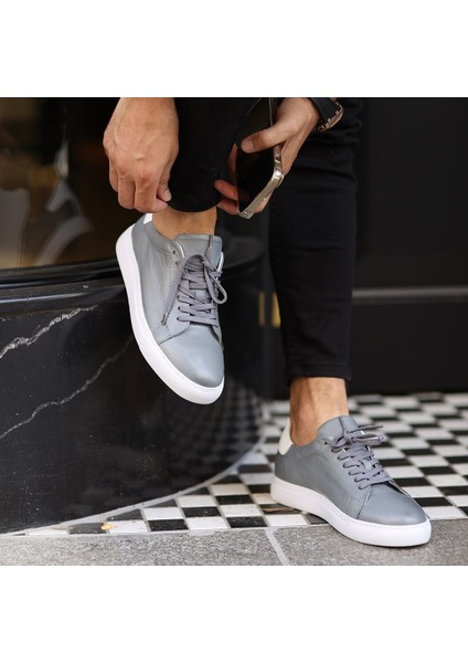 - Gri Deri Erkek Sneaker modelleri