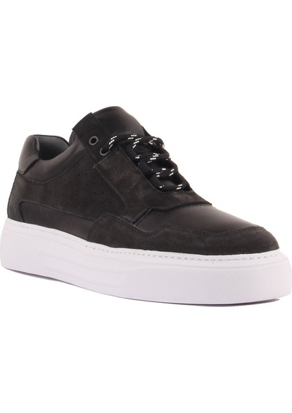 - Siyah Süet, Deri Erkek Sneaker