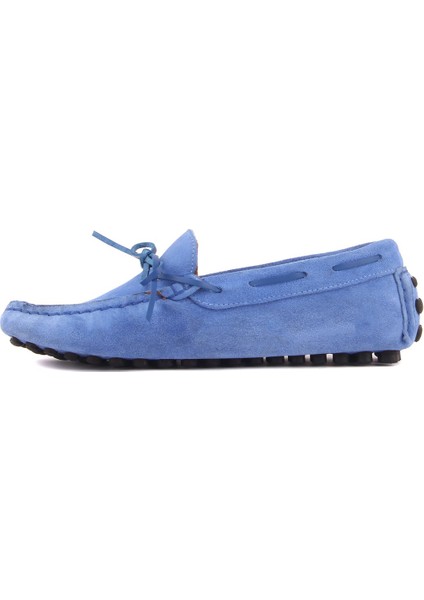 - Mavi Süet Erkek Loafer