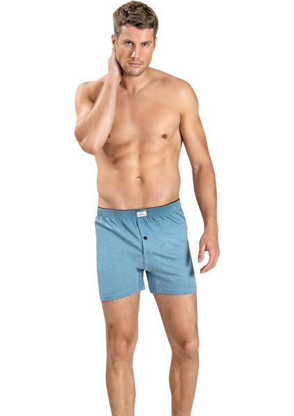 Erkek 127 Havlu Kemerli Boxer Indigo