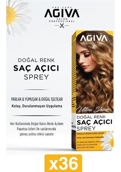 Doğal Renk Açıcı Saç Spreyi 150 ml X36