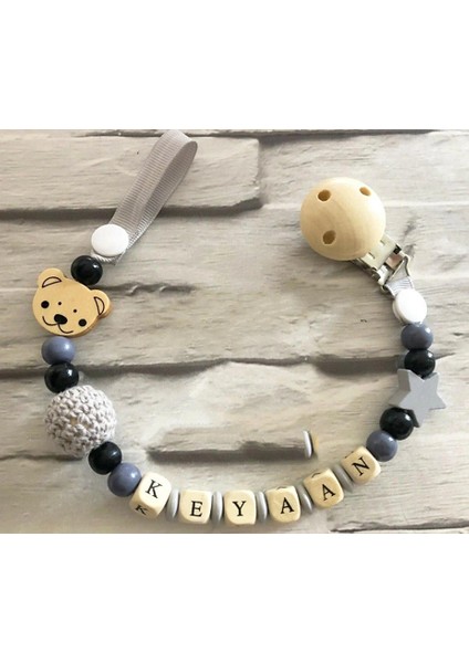 Isimli Emzik Zinciri - Emzik Askısı - Bebek Hediyesi 136