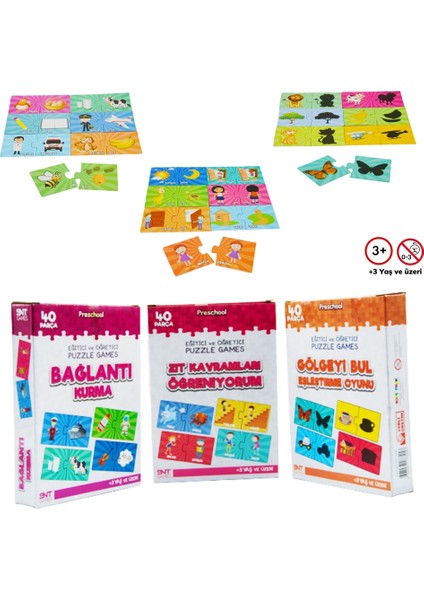 Toys Park Bağlantı Zıt Kavramlar Gölgeyi Bul Öğreniyorum Eğitici Set 3 Lü