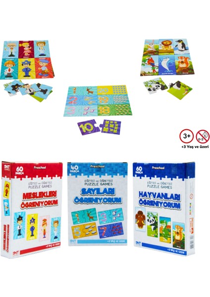 Toys Park Hayvanlar Meslekler Sayılar Öğreniyorum Eğitici Set 3 Lü