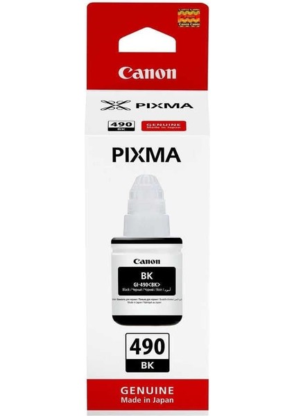GI-490BK Siyah Orijinal Mürekkep Şişe 135ML 6000 Sayfa 0663C001AA