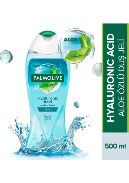 Hyaluronic Acid Doğal Aloe Özlü Nemlendirici Banyo ve Duş Jeli 500 ml