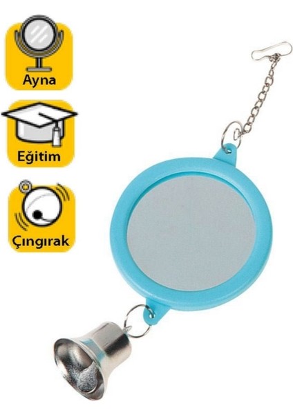 Kuş Oyuncağı Zilli Ayna Çap:6 cm