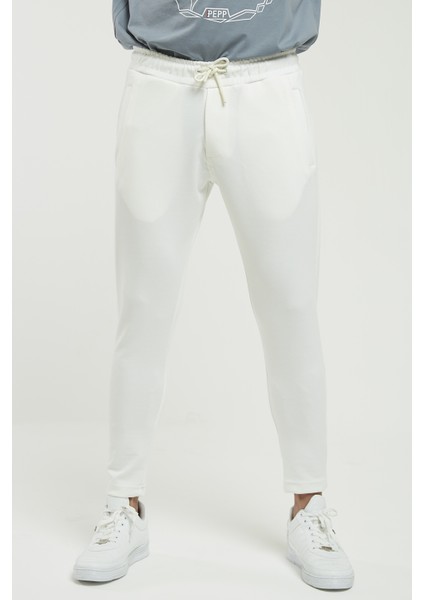 Krem Skuba Kumaş Erkek Eşofman